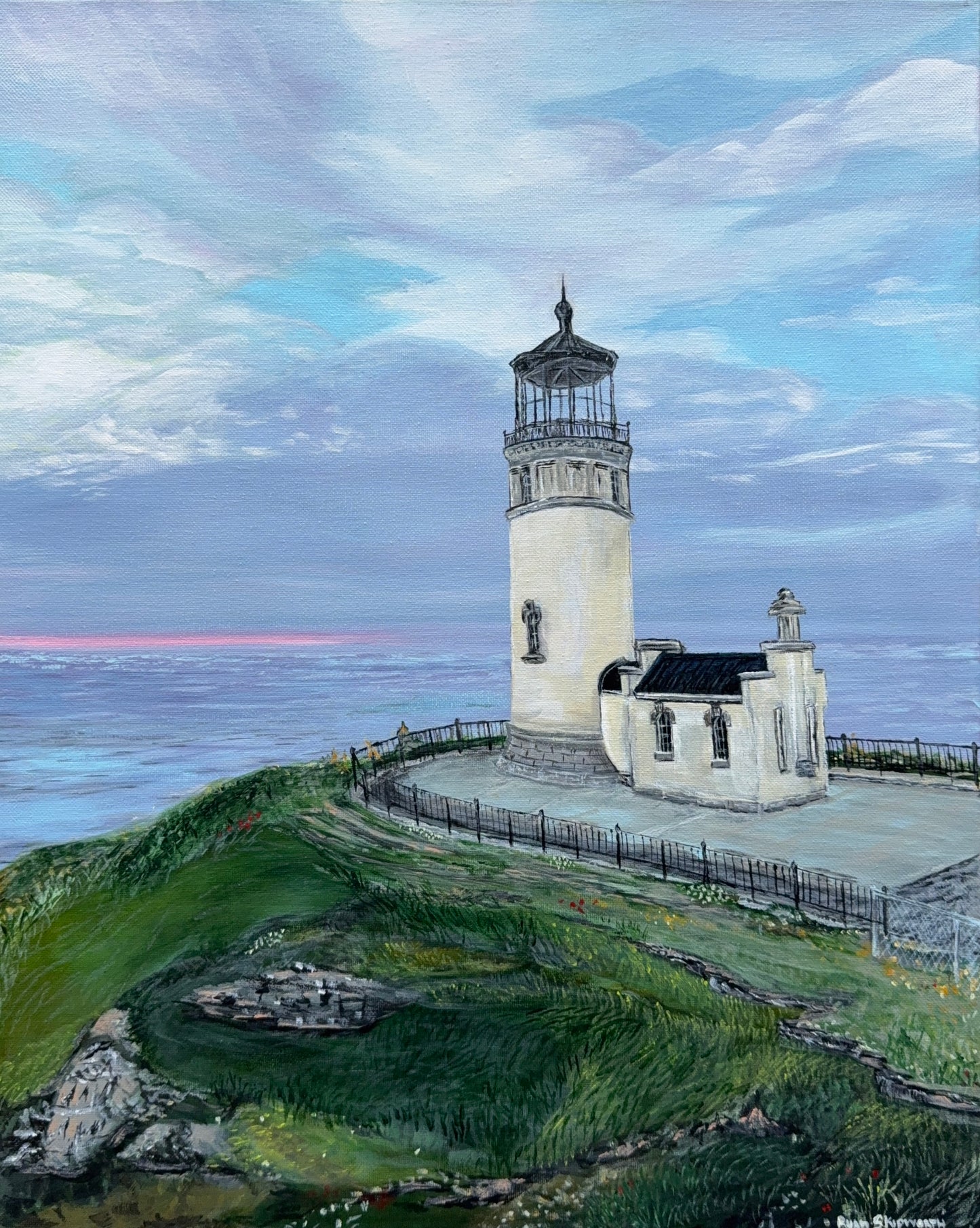 Original Acrylic 16x20 -"North Head Lighthouse - Cape Disappointment"