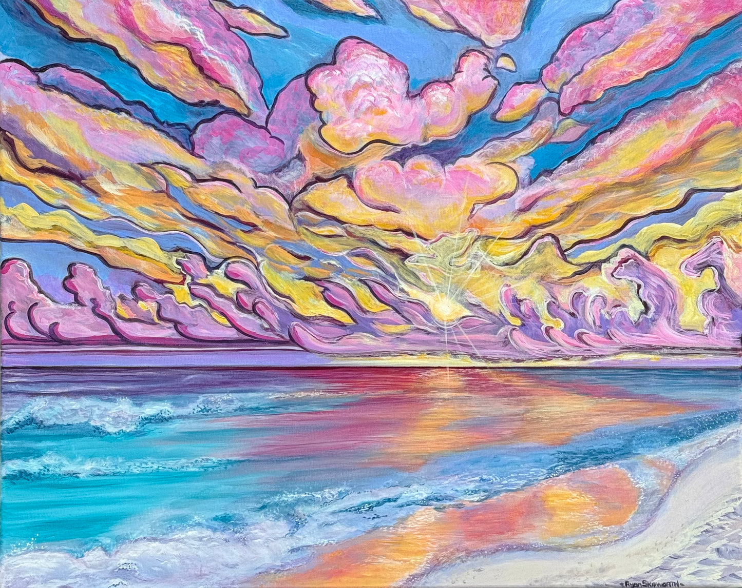 Original Acrylic 30x24 - "Mindwave"